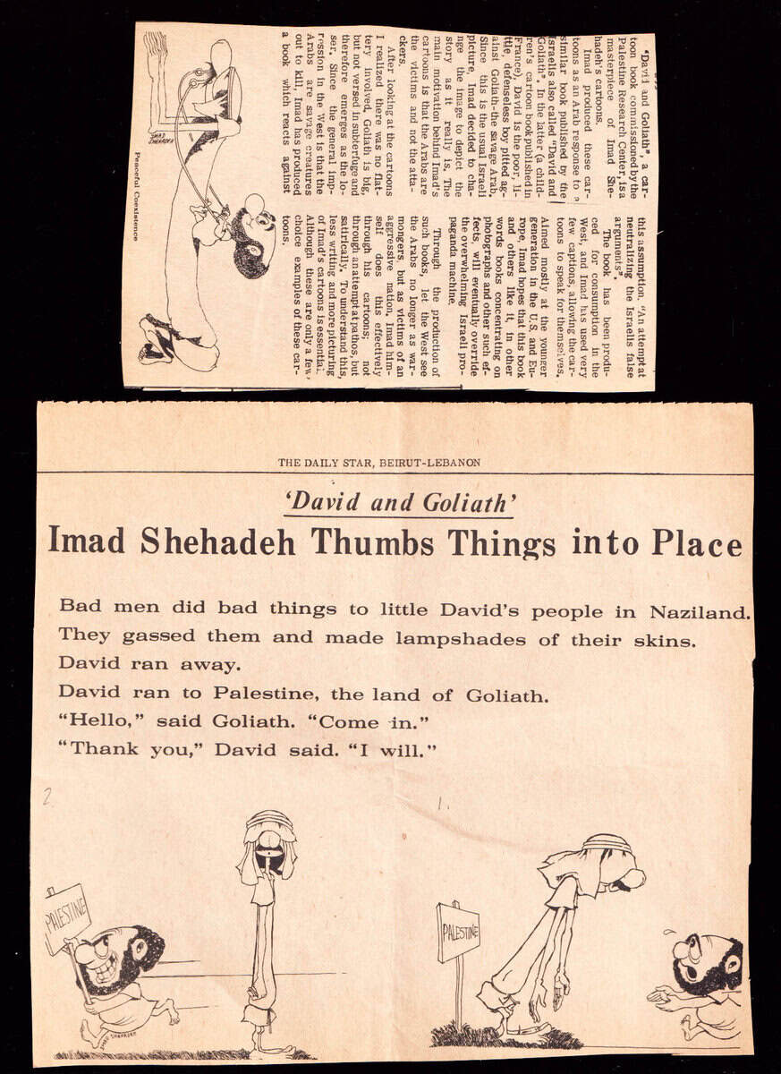 Imad Shehadeh : David and Goliath in nine easy lessons (karikatyrer, satir)