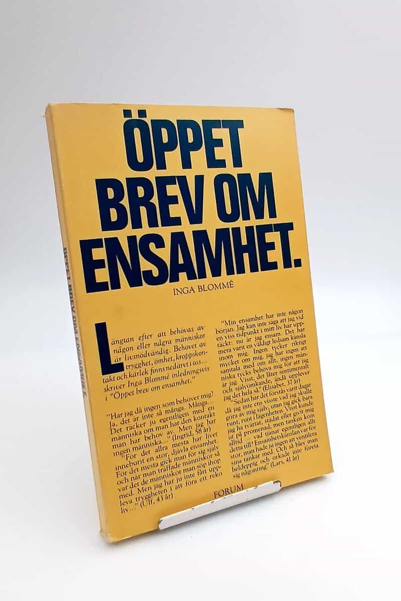 Inga Blommé : Öppet brev om ensamhet