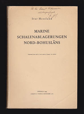 Ivar Hessland : Marine Schalenablagerungen Nord-Bohusläns