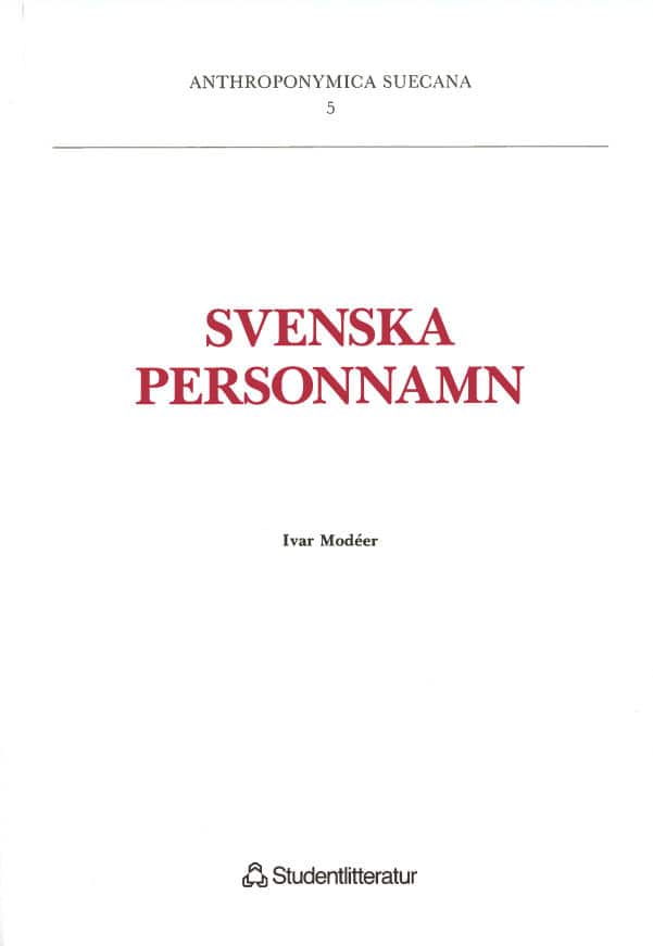 Ivar Modéer : Svenska personnamn