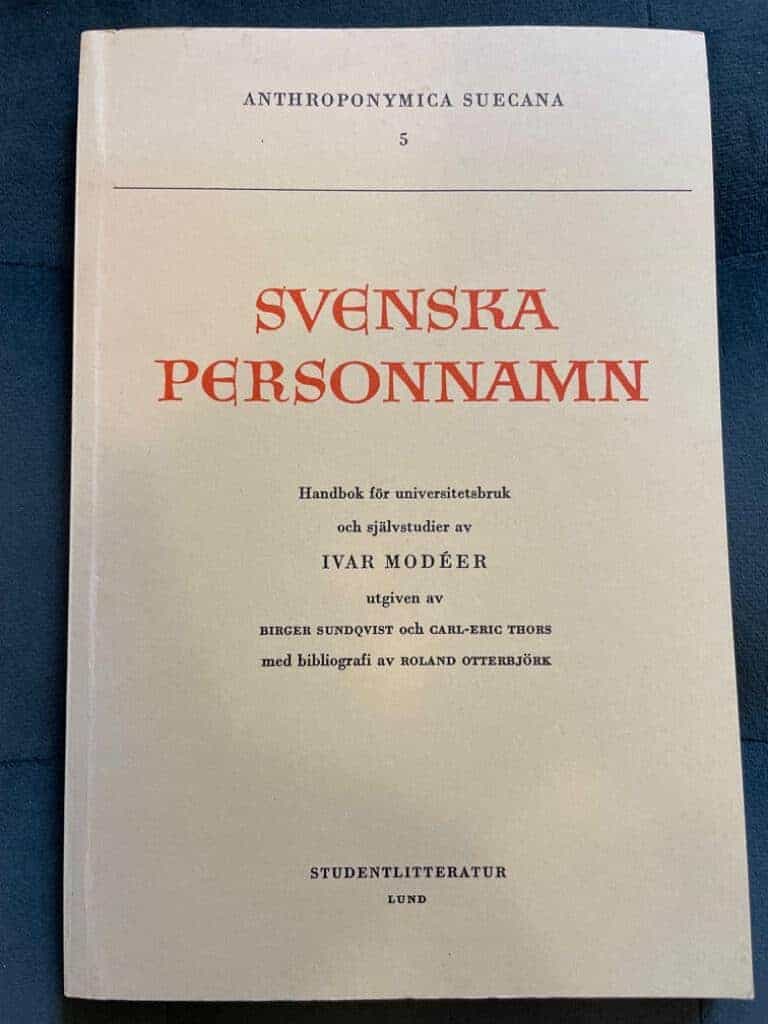 Ivar Modéer : Svenska personnamn