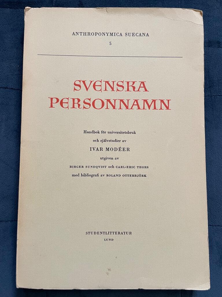 Ivar Modéer : Svenska personnamn