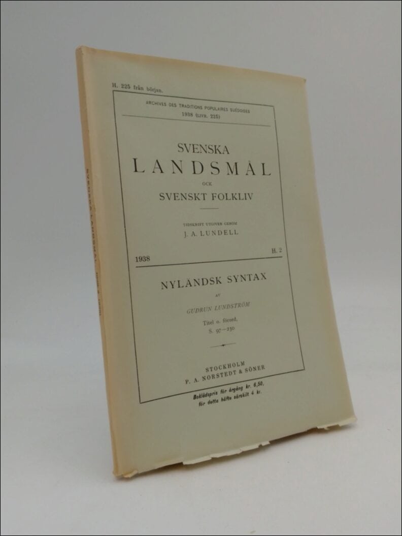 J. A. Lundell : Svenska landsmål (Livr. 225)
