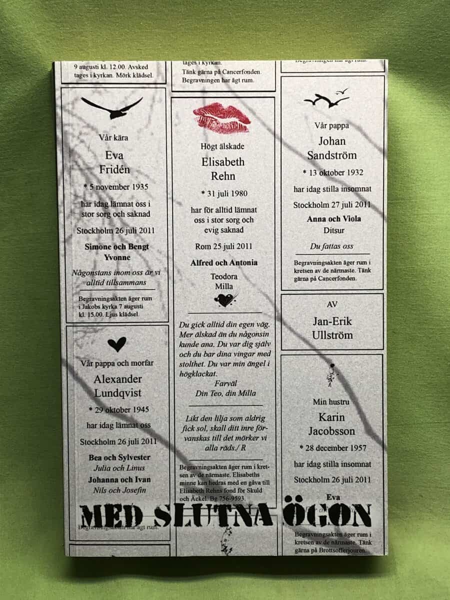 Jan-Erik Ullström : Med slutna ögon
