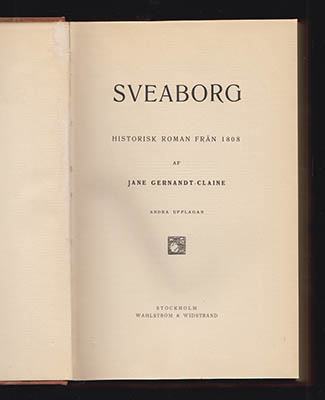 Jane Gernandt-Claine : Sveaborg