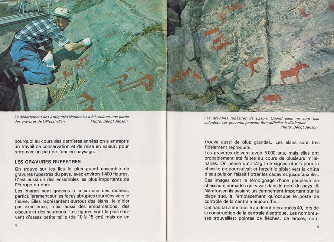 Janson, Sverker (1908-2005) ; Janson, Bengt : Nämforsen, Näsåker (turistbroschyr - Edition Francaise/fransk upplaga)