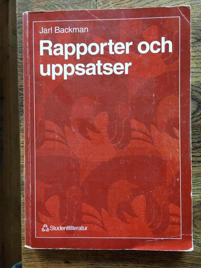 Jarl Backman : Rapporter och uppsatser