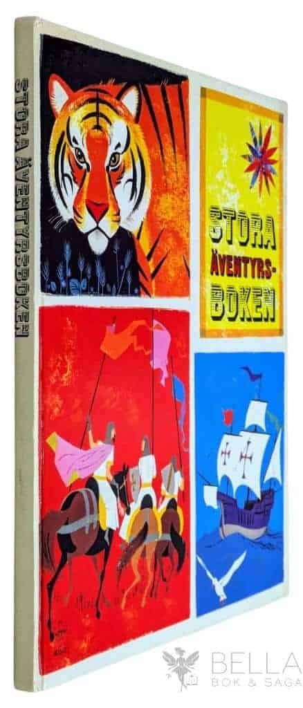 Jenny Berthelius ; Gerald Wood : Stora äventyrsboken - Den gyllene nattvardskalken / Flyg, Chira, flyg / En äventyrlig seglats / Amatördetektiverna / Rymdskepp från okänd planet / Mysteriet i Widell-dalen / S.O.S