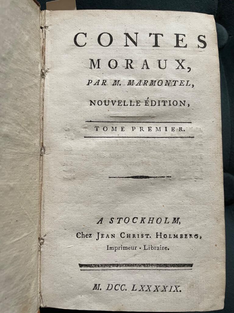 J.F. Marmontel : Contes moraux. Nouvelle édition. I-IV