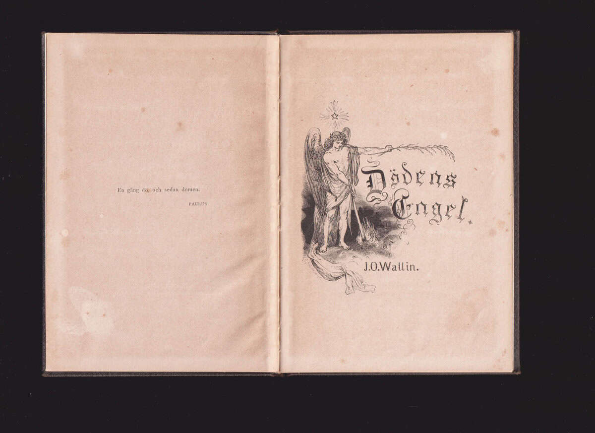 Johan Olof Wallin : Dödens engel. Religiöst poem. Med illustrationer (av C. G. Hellqvist)