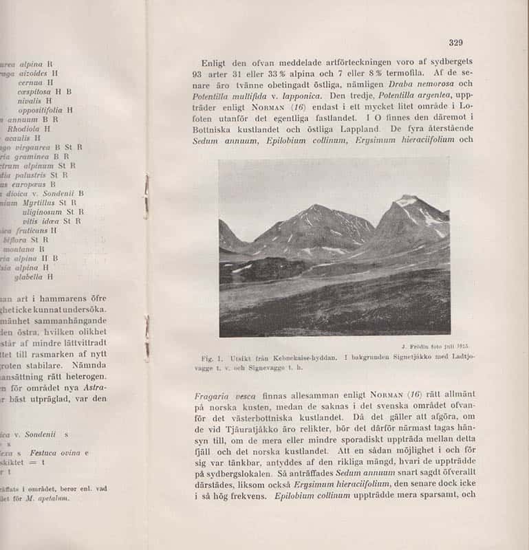John Frödin : Iakttagelser i Kebnekaise-områdets sydberg