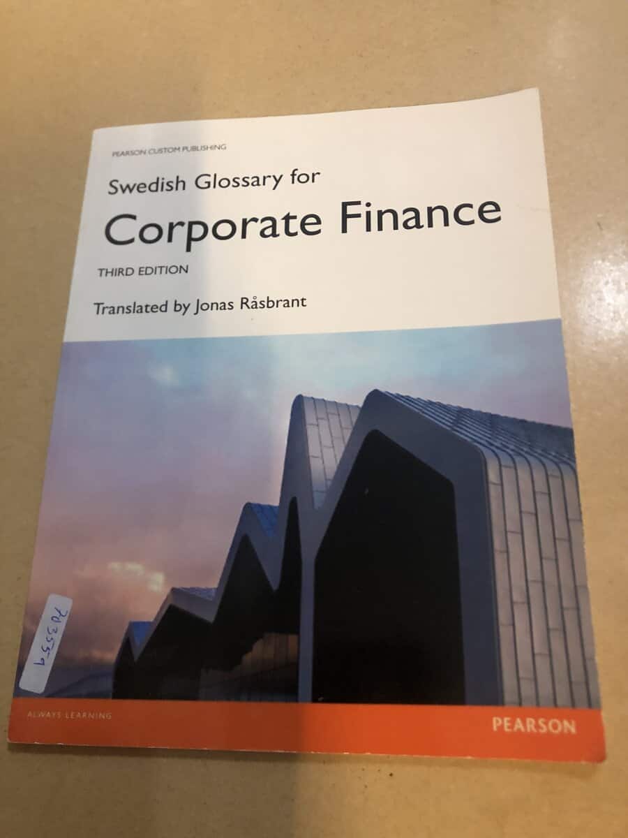 Jonas Råsbrandt : Swedish glossary for Corporate finance