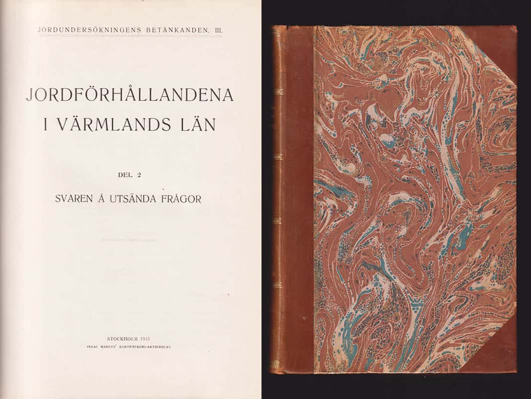 Jordundersökningens betänkanden. III. Jordfördelningen i Värmlands län. Del 2. Svaren å utsända frågor