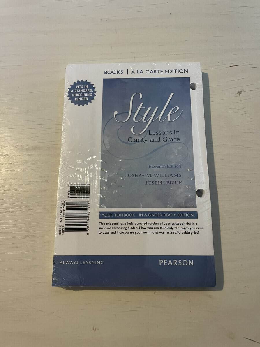 Jospeh M Williams : Style - Lessons in Clarity and Grace