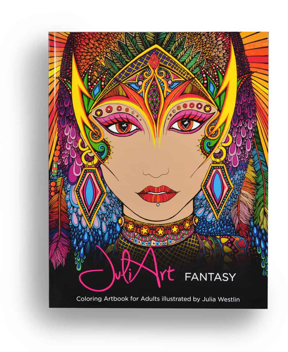 Julia Westlin : JuliArt fantasy coloring artbook for adults