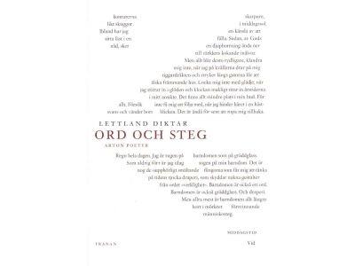 Juris Kronbergs : Lettland diktar. Ord och steg. Arton poeter