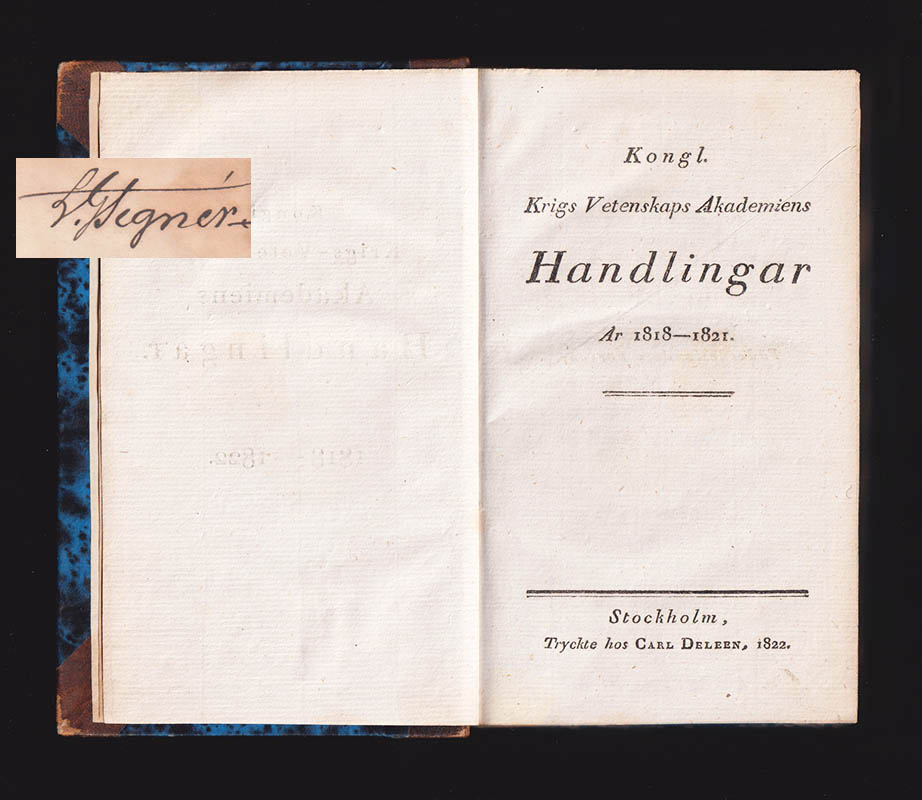 K. KRIGS VET. AK. HANDLINGAR 1818-22 [=ryggtitel]