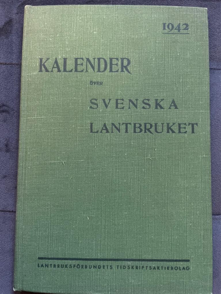 Kalender över Svenska Lantbruket jämte Fisket 1942