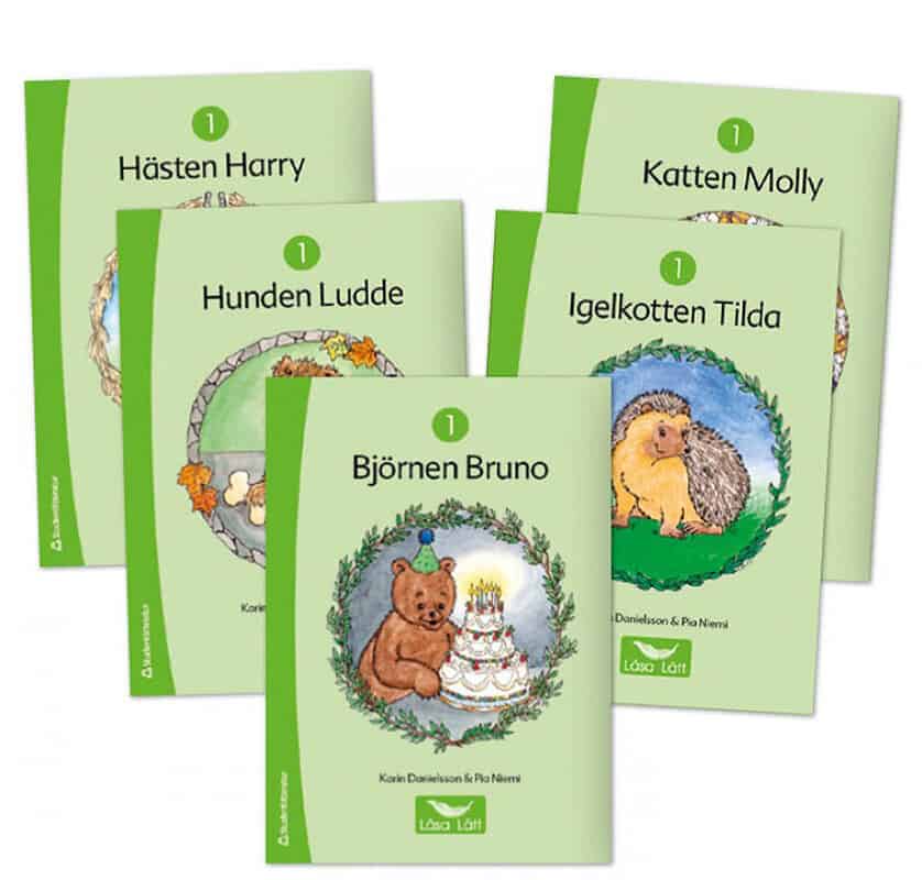 Karin Danielsson : Läsa Lätt 1, fem olika böcker