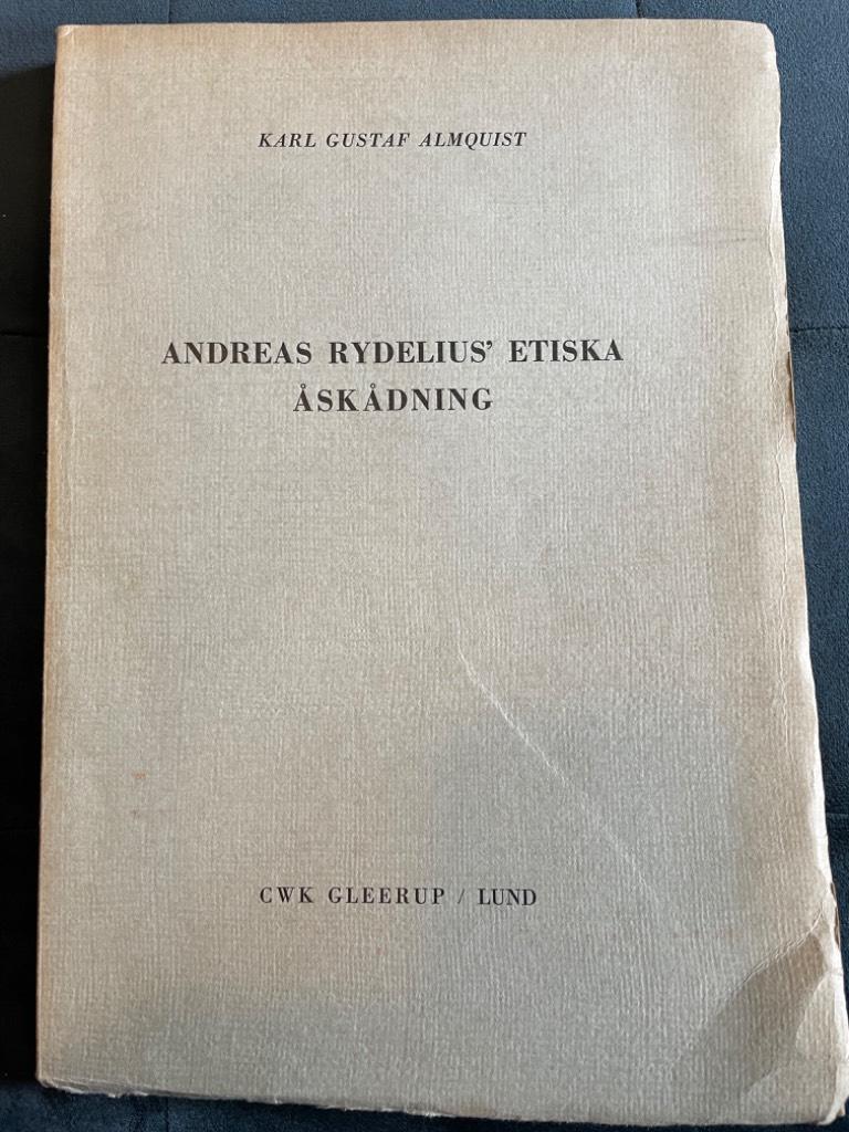 Karl Gustaf Almquist : Andreas Rydelius’ etiska åskådning