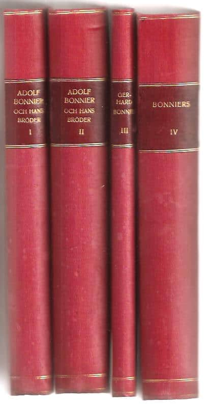 Karl Otto. Bonnier : Bonniers - En bokhandlarefamilj. Del 1-4.