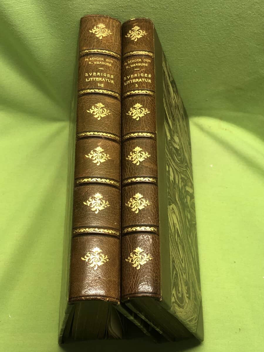 Karl Warburg Henrik Schück : Huvuddragen i Sveriges Litteratur del 1-3 (i 2 band)