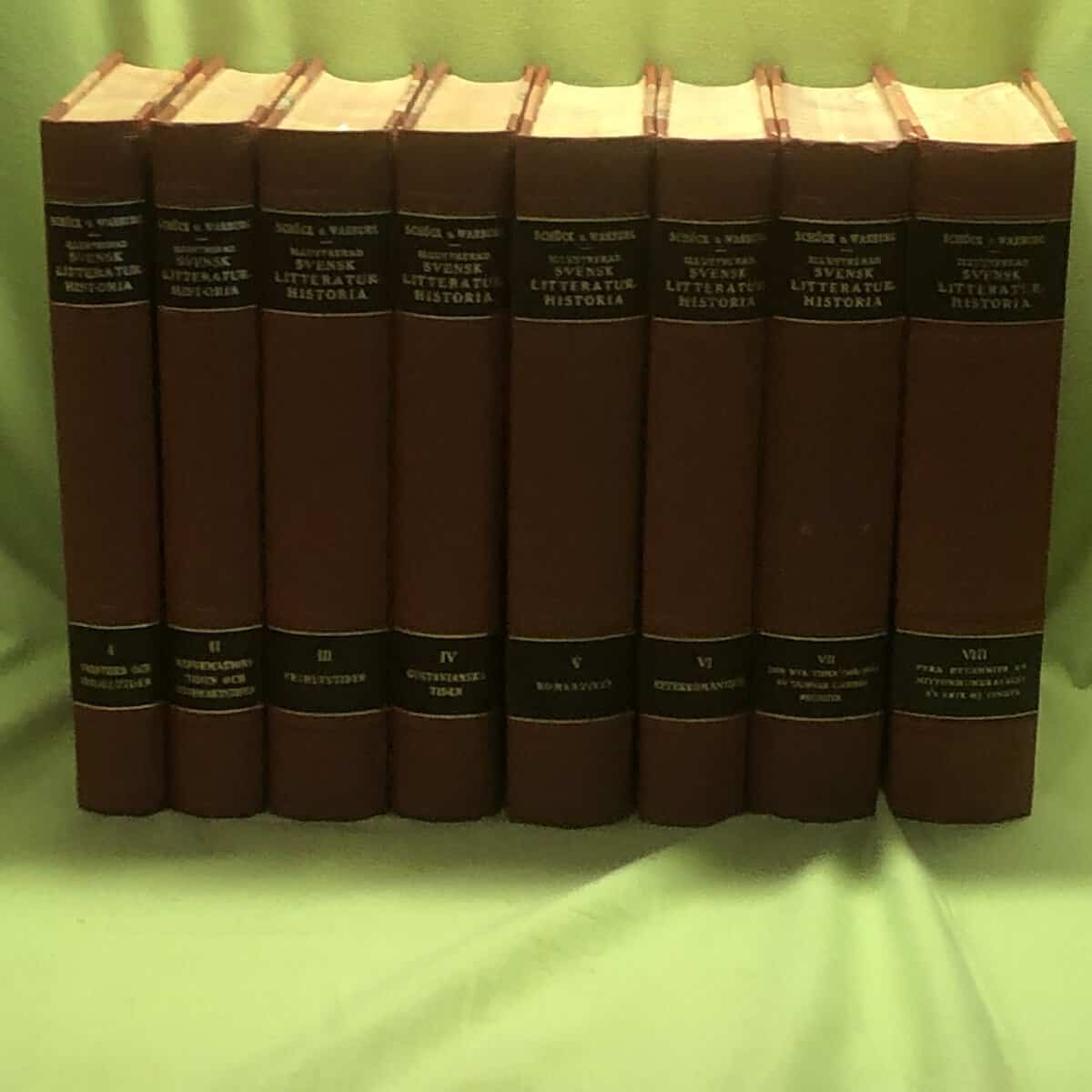 Karl Warburg Herik Schück : Illustrerad svensk litteraturhistoria (8 band)