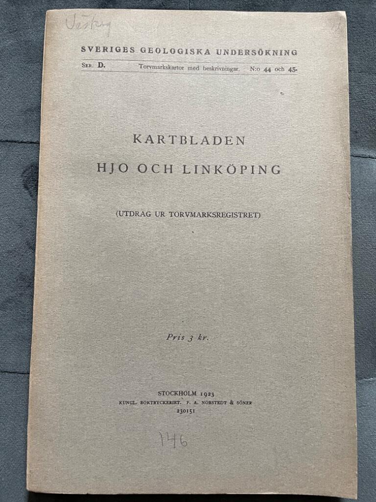 Kartbladen Hjo och Linköping