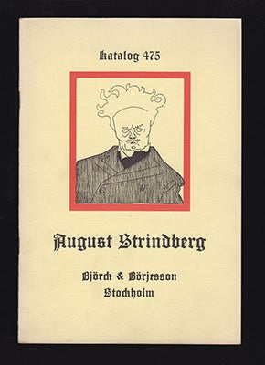 Katalog 475 August Strindberg [=omslagstitel]