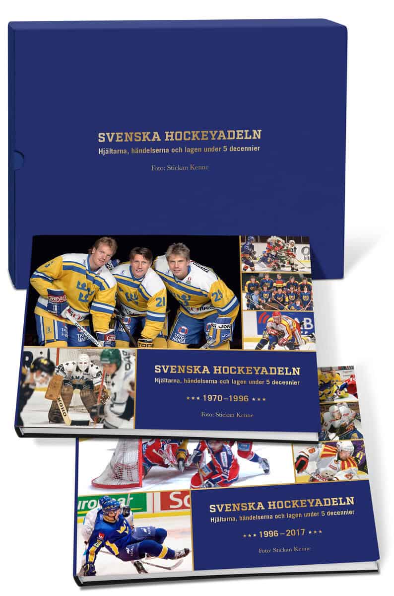 Kenne, Stickan ; Andersson, Hasse ; Grudd, David ; Larsson, Tomas ; Taxén, Mats ; Nilsson, Kjell : Svenska hockeyadeln : hjältarna, händelserna och lagen under 5 decennier