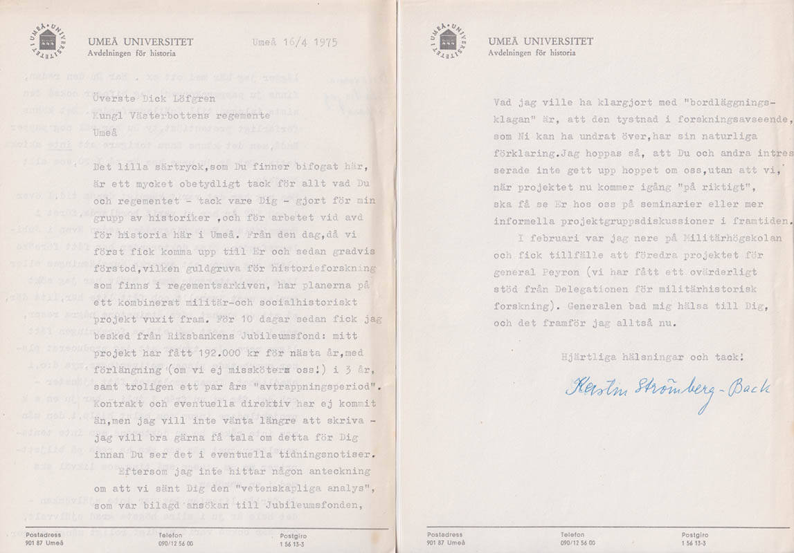 Klaus-Böhme, Richard ; Arteus, Gunnar ; Gemzell, Carl-Axel, Strömbäck-Back, Kerstin ; Olsson, Ulf : Militärhistoria - vad är det?