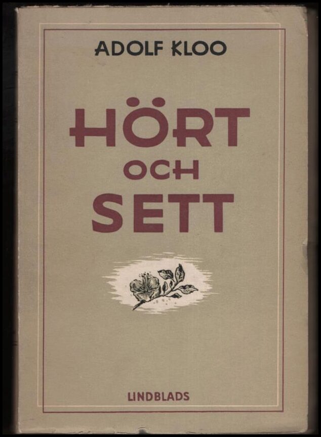 Kloo. Adolf : Hört och sett