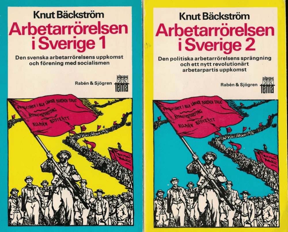 Knut Bäckström : Arbetarrörelsen i Sverige 1. Den svenska arbetarrörelsens uppkomst och förening med socialismen; Del 2 Den politiska arbetarrörelsen sprängning och ett nytt revolutionärt arbetarpartis uppkomst