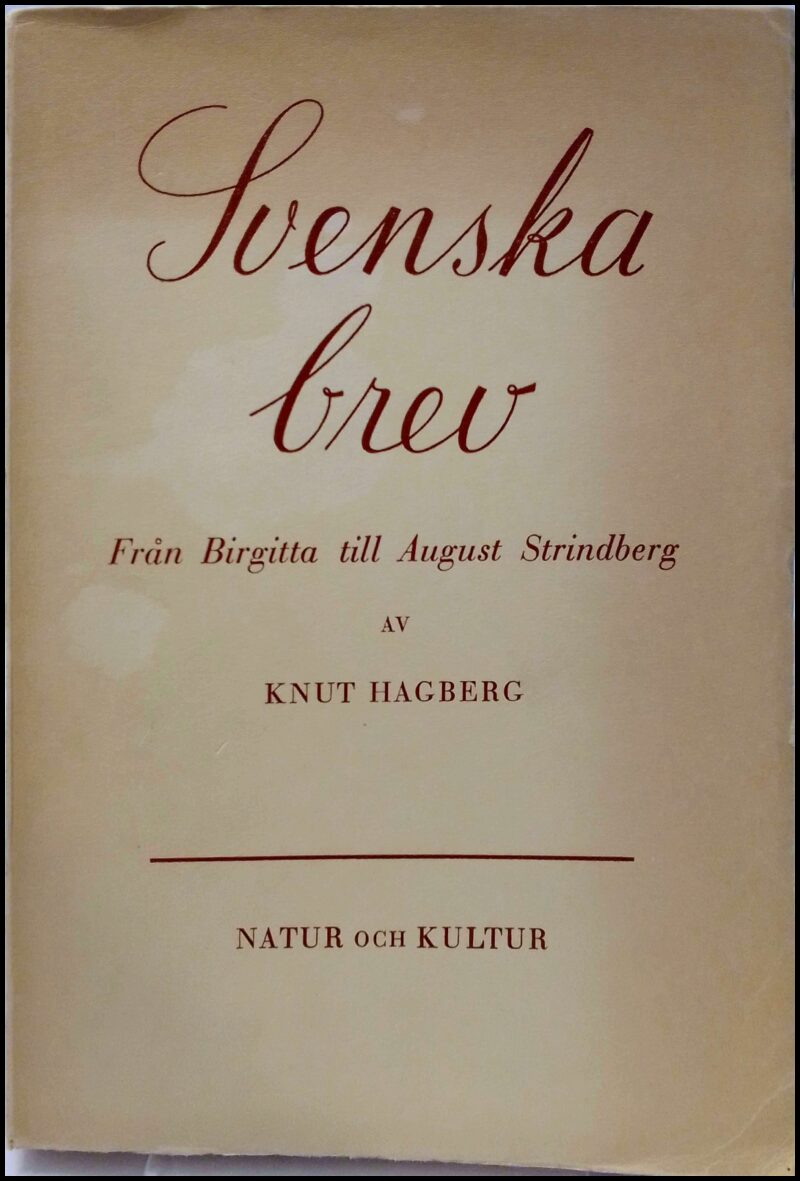 Knut Hagberg : Svenska brev