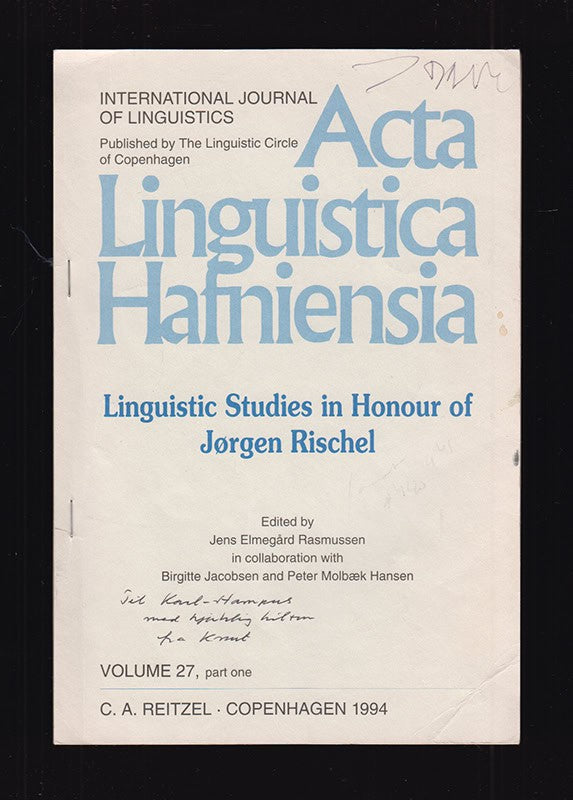 Knut Bergsland : Two aleut types of complementation compared with Eskimo