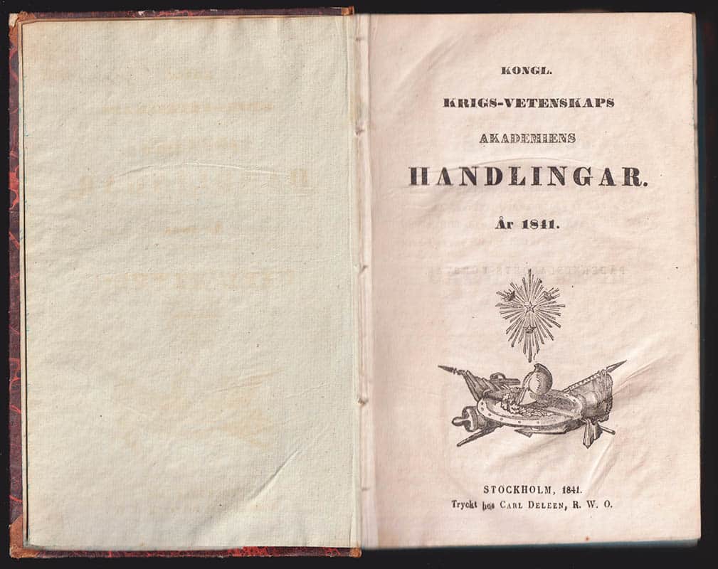 Kongl. Krigs Vetenskaps Akademiens Handlingar År 1841