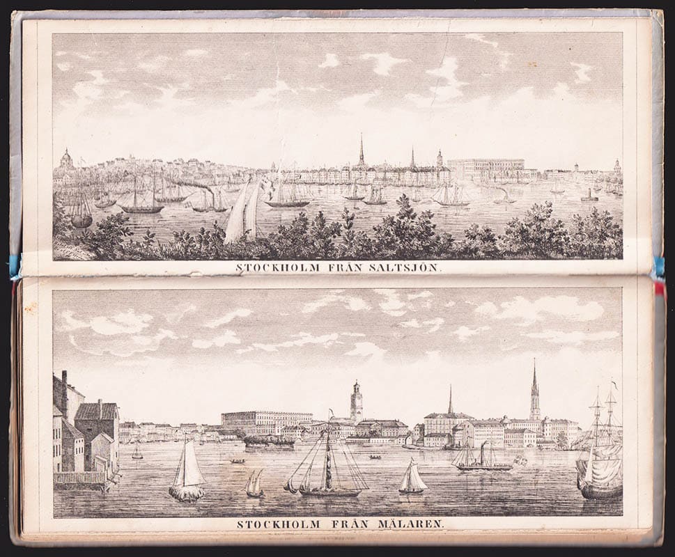 Kristian Wilhelm Malm : Karta öfver segelleden från Stockholm kanalvägen till Götheborg, jemte fyrtifyra utsigter. Ny upplaga