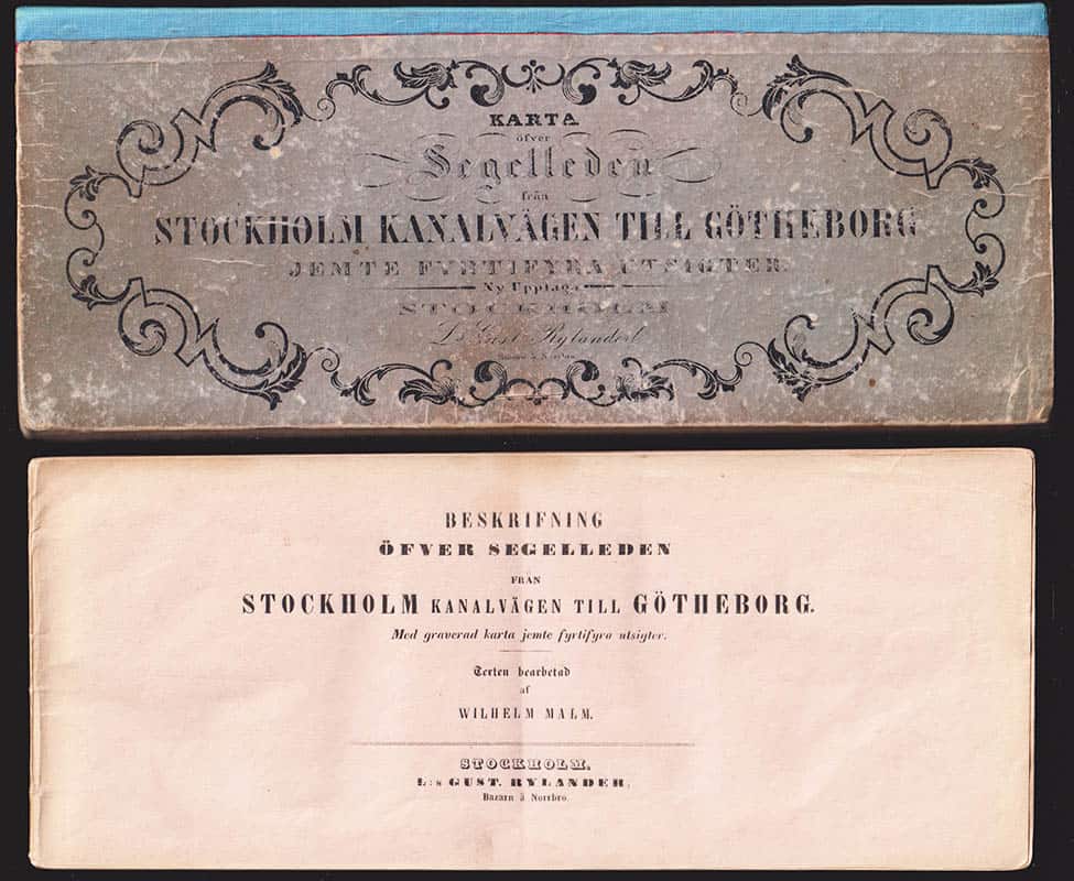 Kristian Wilhelm Malm : Karta öfver segelleden från Stockholm kanalvägen till Götheborg, jemte fyrtifyra utsigter. Ny upplaga