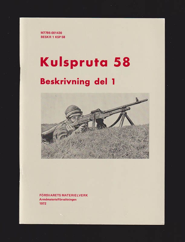 Kulspruta 58. Beskrivning del 1 (av 2)