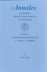 Kungl. Vetenskapssamhällets i Uppsala årsbok 27/1987-1988