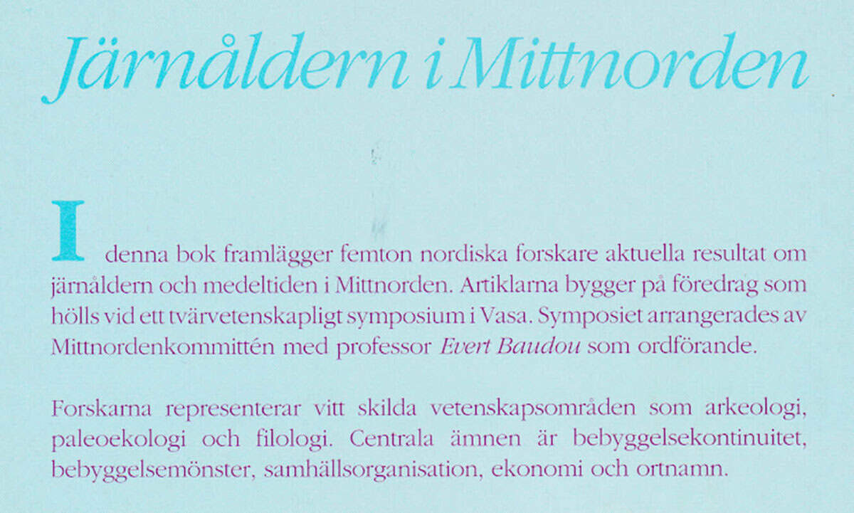 Kurt Gullberg : Järnåldern i Mittnorden