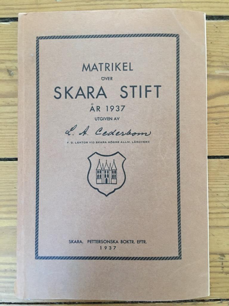 L. A. Cederbom : Matrikel över Skara stift år 1937