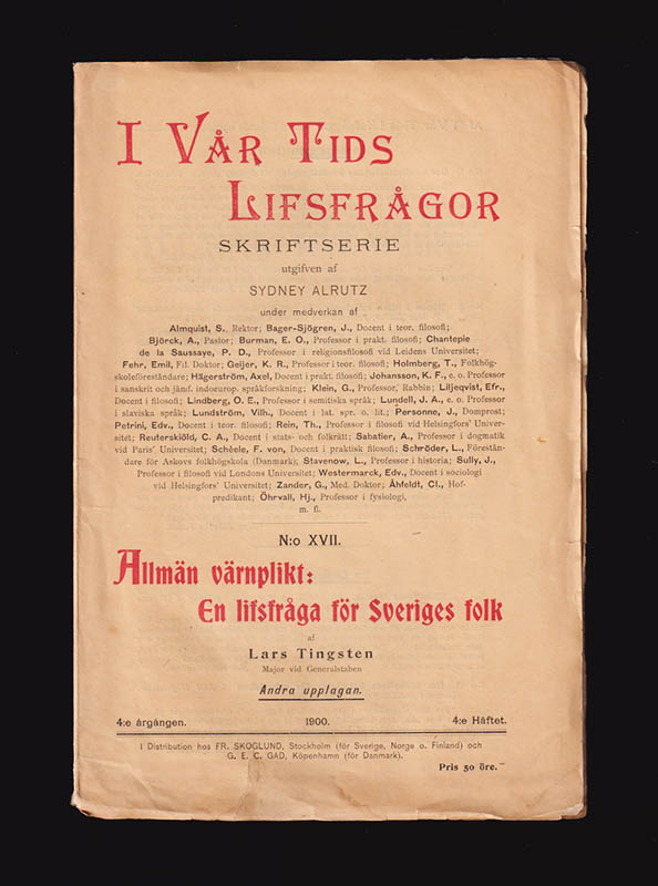 Lars Herman Tingsten : Allmän värnplikt