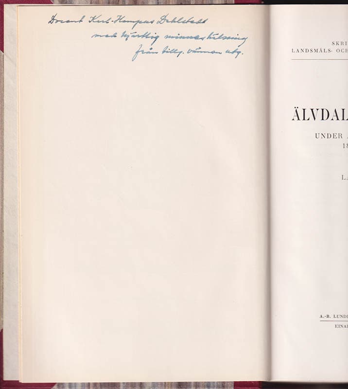 Lars Levander : Älvdalskt arbetsliv under årtiondena omkring 1800-talets mitt. Utgiven av Stig Björklund (1919-2000