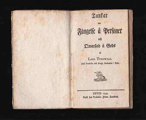 Lars Tengwall : Tankar om Fängelse å Personer och Qwarstad å Gods af Lars Tengwall