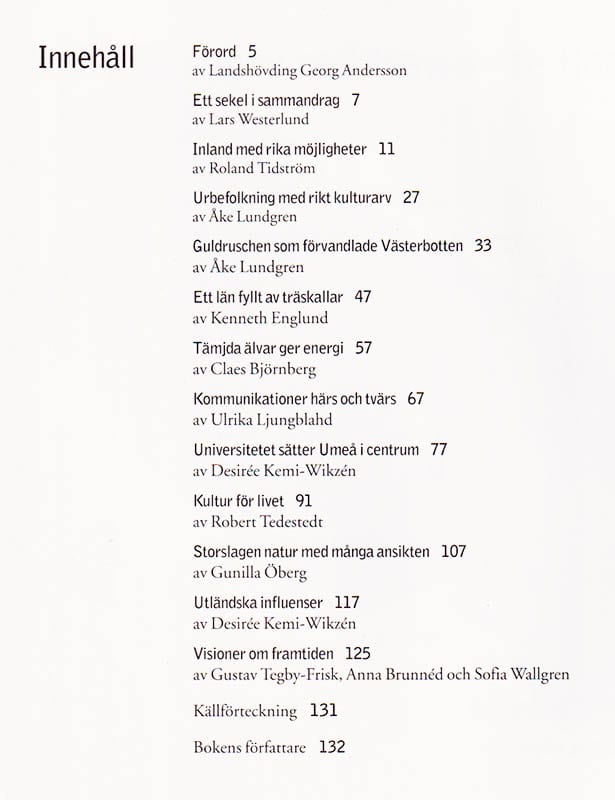 Lars Westerlund : Västerbotten - utveckling under 100 år