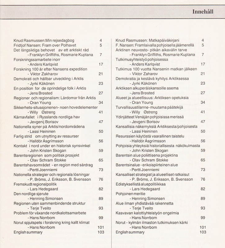 Larserik Häggman : Arktis. NK tema 2 1993 i samband med NK 6-93