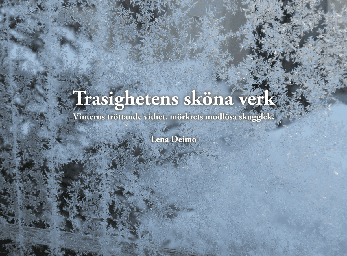 Lena Deimo : Trasighetens sköna verk : vinterns tröttande vithet, mörkrets modlösa skugg