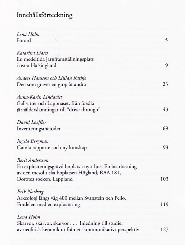 Lena Holm : Arkeologi i norr 8/9 - 1995/96