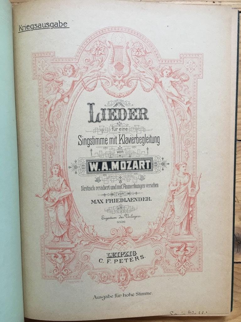 Lieder für eine Singstimme mit Klavierbegleitung. Kritisch revidiert und mit Anmerkungen versehen von Max Friedlaender. Ausgabe für hohe Stimme